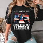 On the Fourth Of July Boats Hoes And Freedom Parody Step Brothers Shirt , Step Brothers T Shirt , Funny 4th Of July Shirt