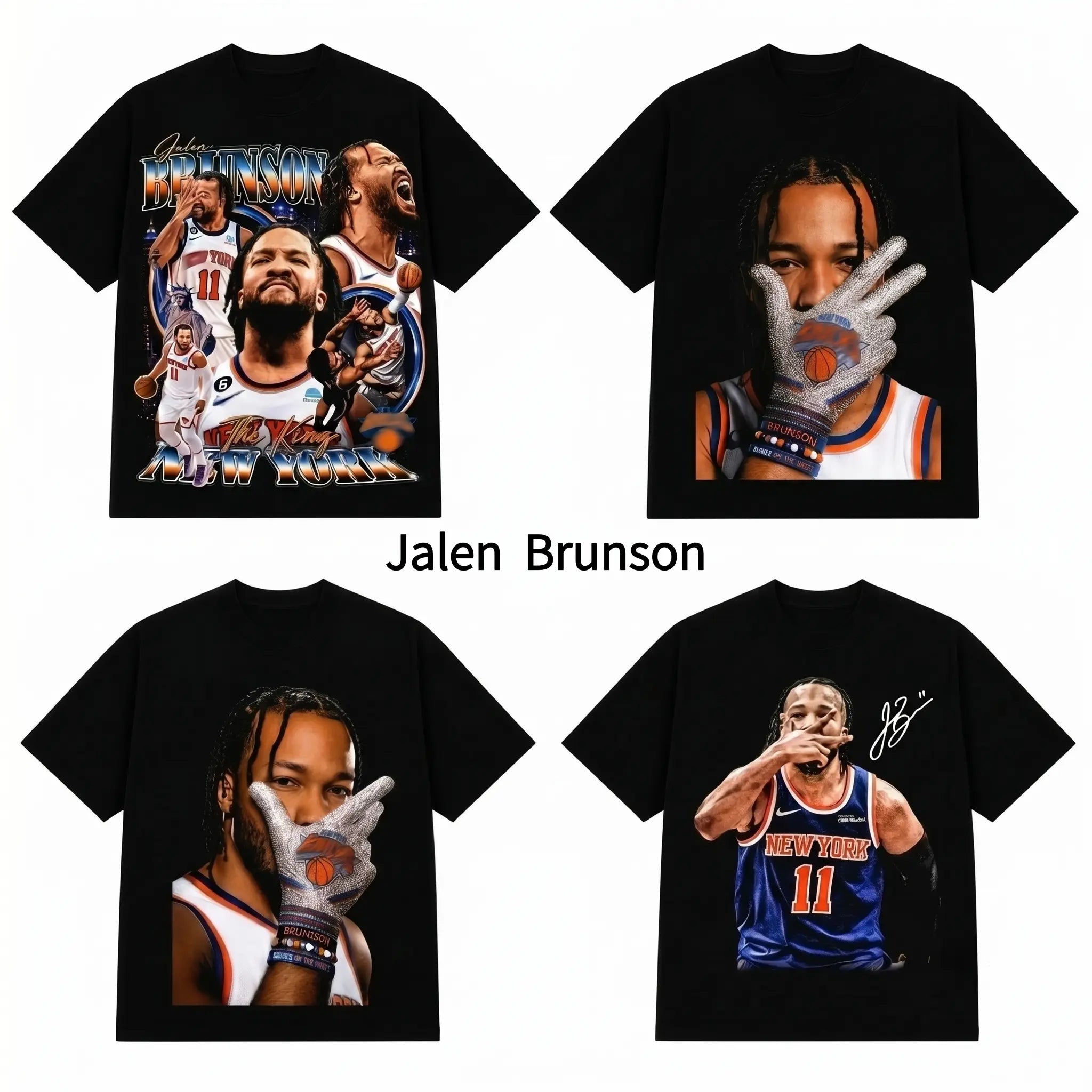 Jalen Brunson "Brunson Burner" Vintage Graphic T-Shirt - Retro Knicks Streetwear Tee for Basketball Fans