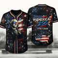 Patriotic Baseball Jersey Shirt, USA 250 Independence Day Shirt, 4th of July Gift for Men Women