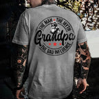 The Man The Myth Grandpa Bad Influence Monkey T Shirt Men Funny Cotton Graphic Tee Summer Casual Streetwear