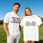 Funny Couples Fourth of July Shirts, Adult Humor 4th of July Matching Shirts for Couples, Independence Day Fireworks Tees