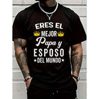 Cotton Spanish Father's Day Graphic Tee Regalos Para Papa Casual Short Sleeve Couple T Shirt Gift Tops