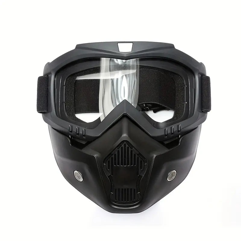 Anti-fog HD Lens Full Face Goggle Detachable Adjustable Ski Mask Comfort Sponge Pad Plastic Material