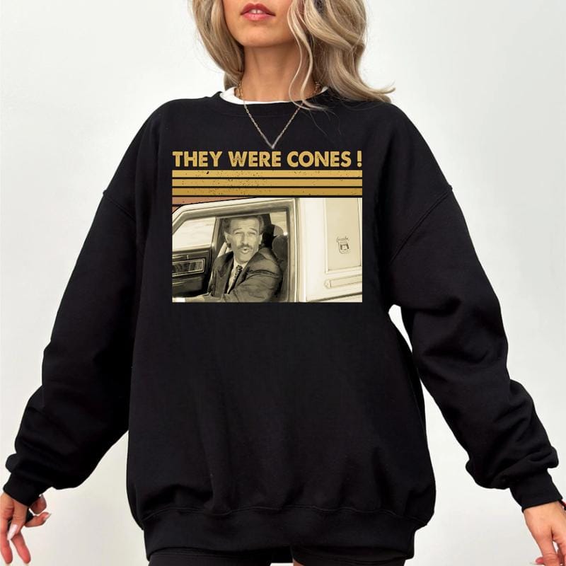 „They Were Cones“-Retro-T-Shirt mit Spruch, Vintage-Humor-Grafik, klassisches Meme-T-Shirt, Unisex, lässiges Alltags-Outfit 