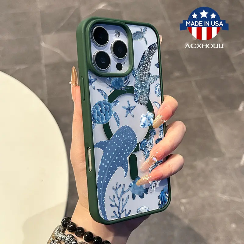 Cute Whale Shark MagSafe Case – Aesthetic Slim Shockproof TPU Cover for iPhone 17 Pro Max
