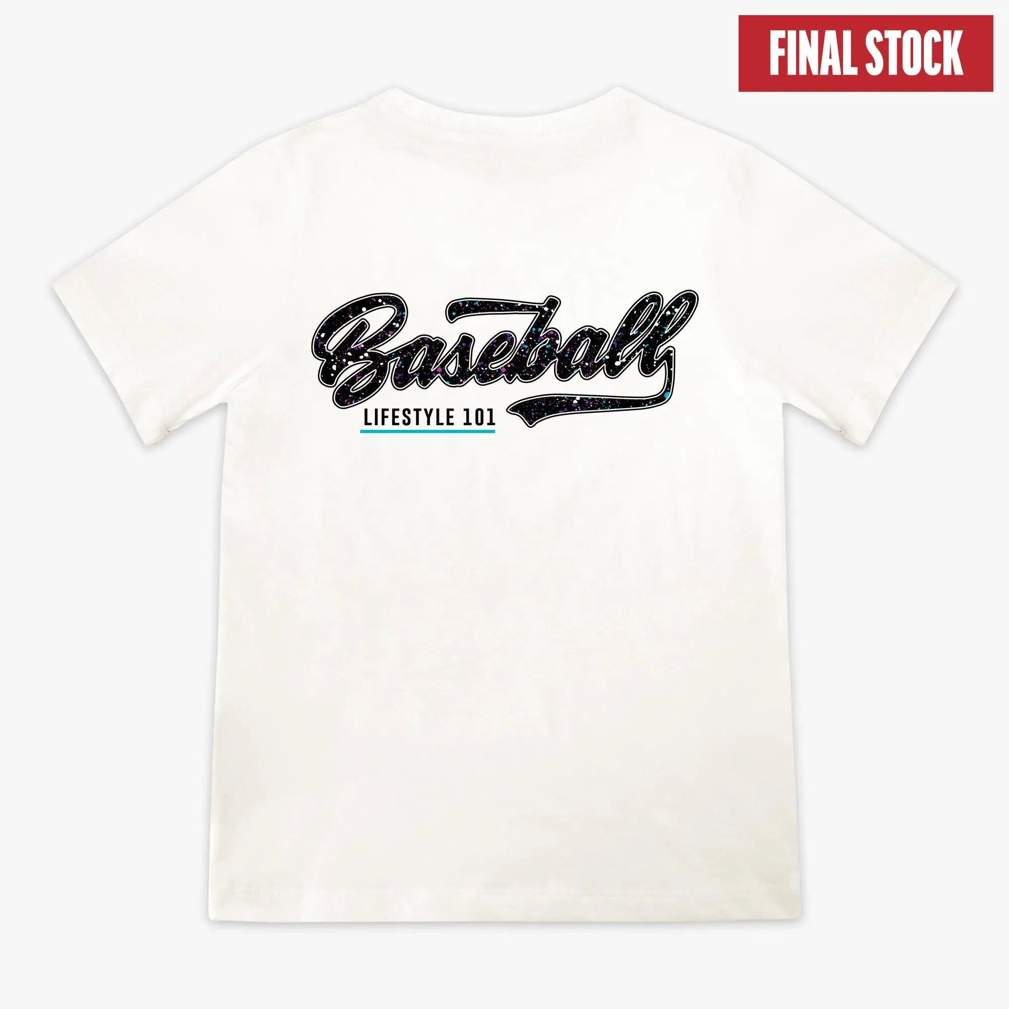Splatter Lightweight Youth Tee - White/Galaxy