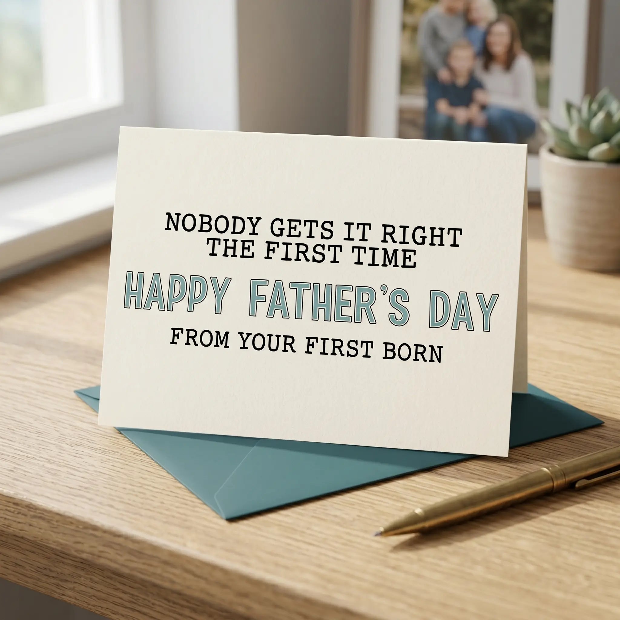(5 x 7 inch)Funny Father's Day Card, Nursing Home Humor, Sibling Rivalry Card for Dad, Handmade Funny Card for Dad