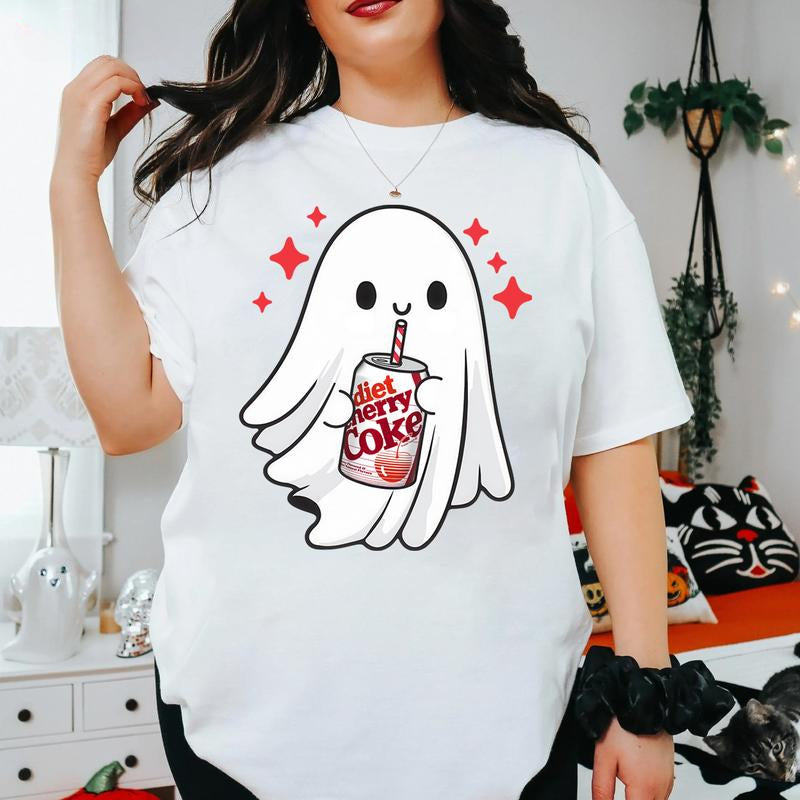 Halloween Ghost Shirt, Ghost Tee, Funny Skeleton Halloween T-Shirt, Spooky Graphic Top, Funny Paranormal Apparel