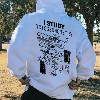 I Study Triggernometry Shirt, Funny Gun Lover T-Shirt, Pro 2A Sweatshirt, Tactical Hoodie for Men