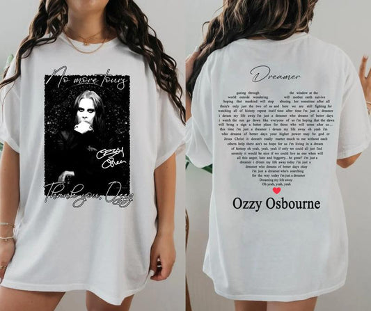 Ozzy Osbourne Final Tour 2 Side Shirt, No More Tours Vintage T-Shirt, Retro Rock Legend Shirt, Dreamer Music T-Shirt