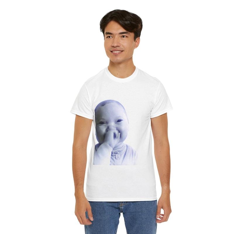 Viral AI Baby Laughing Meme Shirt – Tuff “Holding Back a Laugh” Tee, Funny Trend Y2K Streetwear Niche Baby Graphic T-Shirt