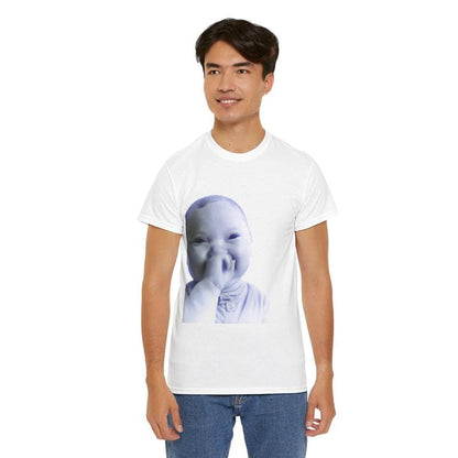 Viral AI Baby Laughing Meme Shirt – Tuff “Holding Back a Laugh” Tee, Funny Trend Y2K Streetwear Niche Baby Graphic T-Shirt