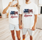 Comfort Colors Patriotic Cattle Tee: Ranching USA Flag Apparel