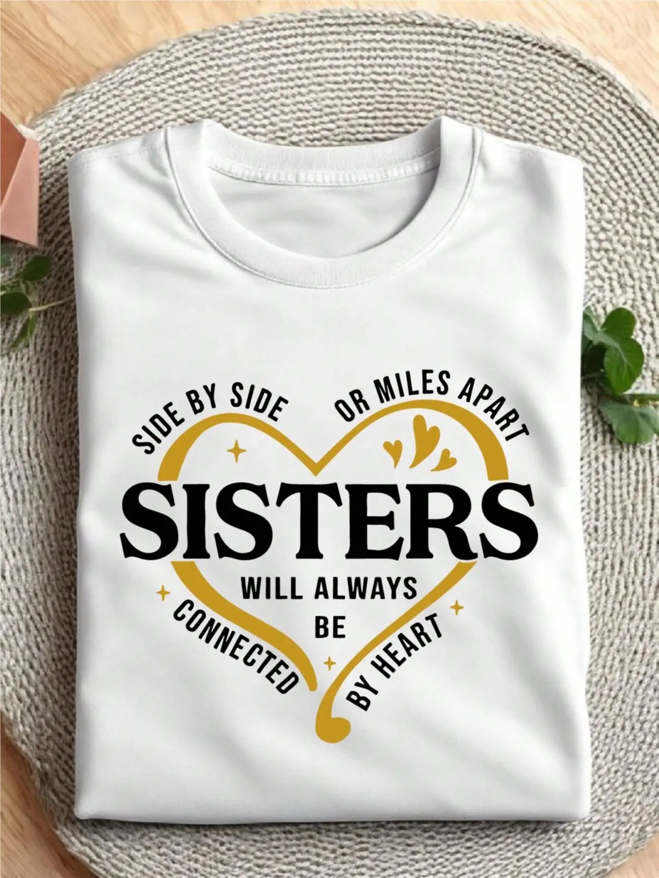 Side By Side Or Miles Apart Sisters T-Shirt, Sister Trip Shirt, Sister Vacation Matching Outfit, Weekend Trip Shirts For Sisters, Matching Sisters Shirt.