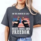 On the Fourth Of July Boats Hoes And Freedom Parody Step Brothers Shirt , Step Brothers T Shirt , Funny 4th Of July Shirt
