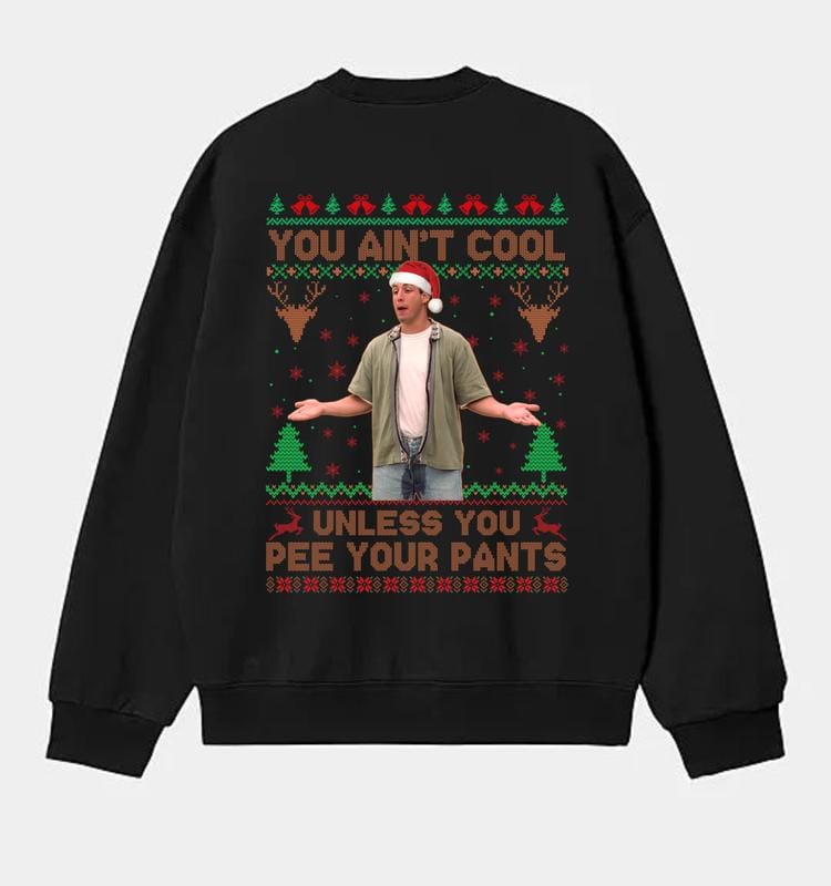 „Du bist nicht cool, wenn du dir nicht in die Hose pinkelst“-Weihnachts-T-Shirt, lustige Filmzitate, Vintage-Retro-T-Shirt mit 90er-Jahre-Filmmotiv, Weihnachtsgeschenk für Männer und Frauen 