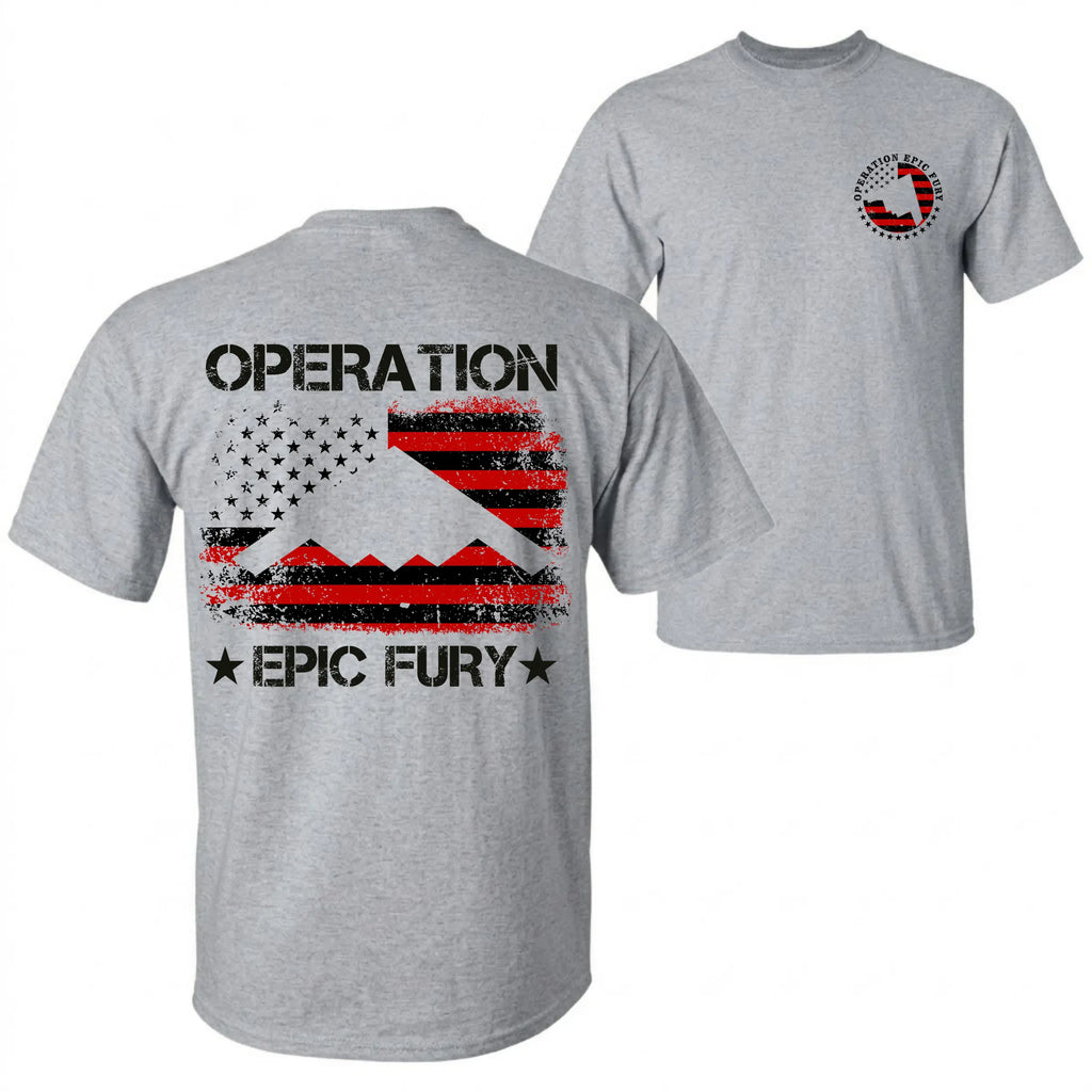 US Air Force B-2 Spirit Patriotic 2-Sided Cotton T-Shirt