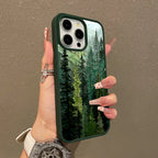 Stained Collage Forest MagSafe Case – Shockproof Silicone Cover for iPhone 17 Pro Max