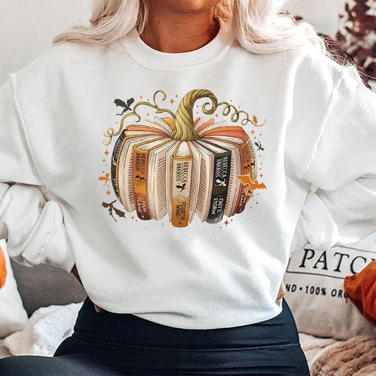 Fourth Wing Book Pumpkin Sweatshirt, Halloween Fourth Wing Shirt, Dragon Lover Gifts, Book Lover Tee, Iron Flame Onyx Storm Fan Shirt