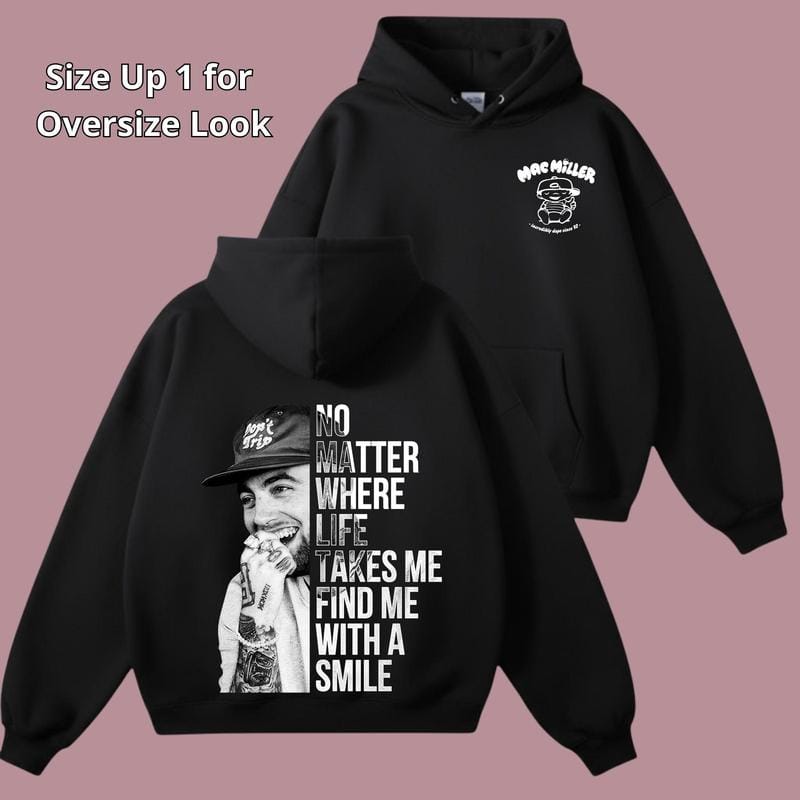 Mac Miller Tiny Desk Concert Hoodie – Vintage Hip-Hop-Sweatshirt, Streetwear-Pullover, Unisex-Musik-Shirt mit Grafikprint, beidseitig bedruckt, Geschenkidee für Fans 