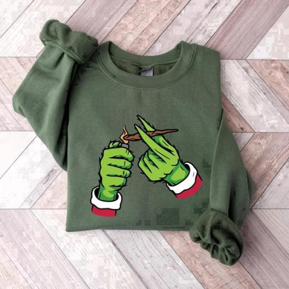 Grinchmas Sweatshirt, P.ot.h.ead Christmas Sweater, Xmas Cannabiiis Shirt, Marijjjuana Sweatshirt, Adult Christmas Party,Comfort Cotton