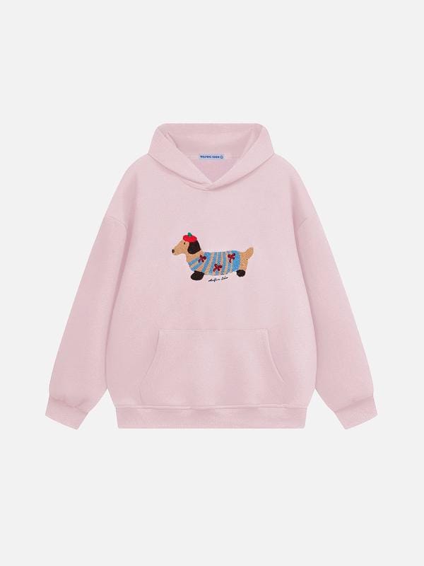 Aelfric Eden Cartoon Dog Hoodie Couple Hooded Sweatshirt Long Sleeve Pullover Oversized Hoodies 2025 Outfits