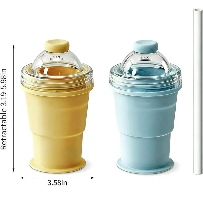 Folding ice hockey cup, silicone cup, summer ice hockey folding water cup, creative silicone ice cube mold, large spherical homemade whiskey freezer.