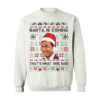 Michael Scott That's What She Said Christmas T-Shirt, The Office Funny Xmas Sweatshirt, Ugly Holiday Hoodie, Gift for Men &