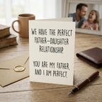 (5 x 7 inch)Funny Father's Day Card, Nursing Home Humor, Sibling Rivalry Card for Dad, Handmade Funny Card for Dad