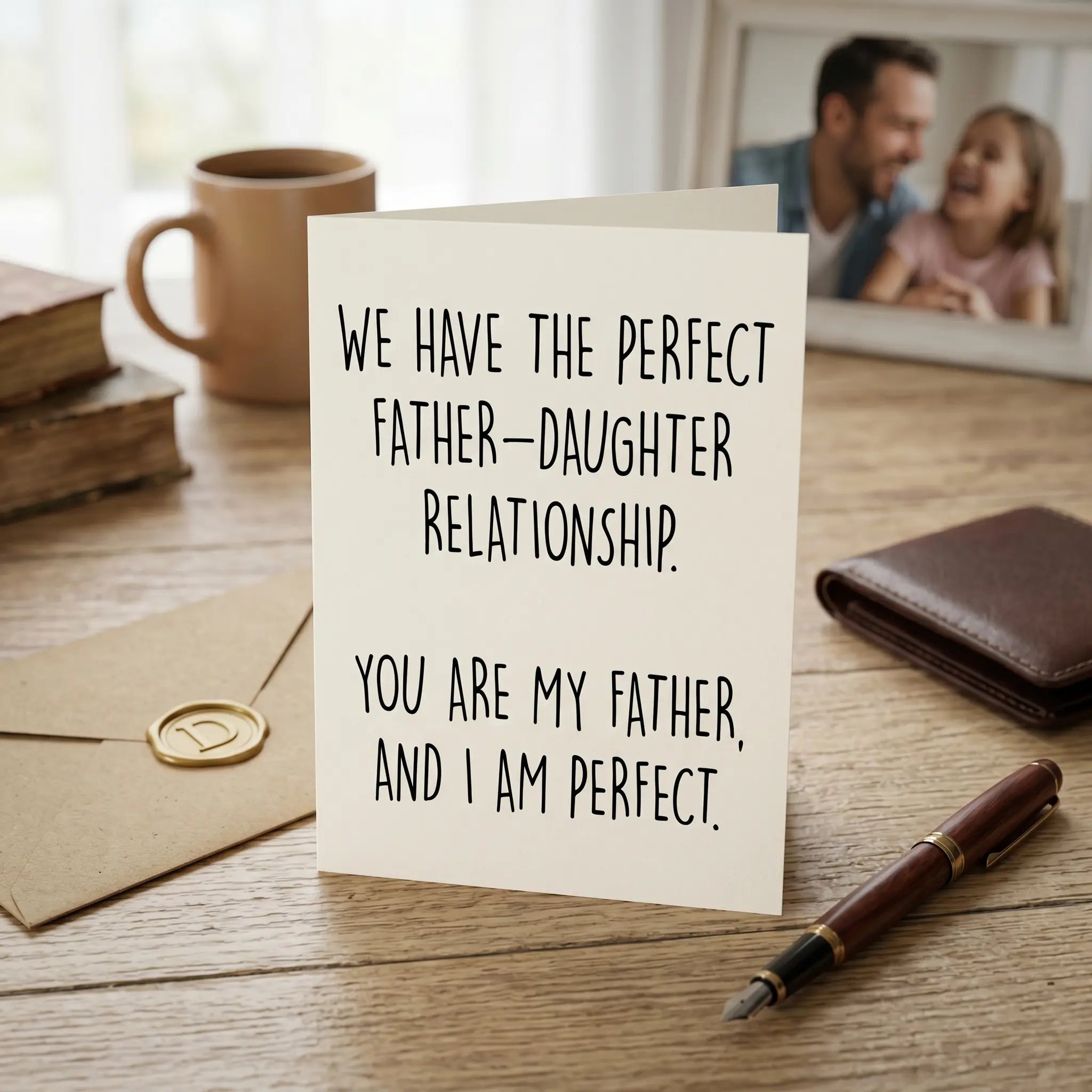 (5 x 7 inch)Funny Father's Day Card, Nursing Home Humor, Sibling Rivalry Card for Dad, Handmade Funny Card for Dad