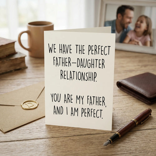 (5 x 7 inch)Funny Father's Day Card, Nursing Home Humor, Sibling Rivalry Card for Dad, Handmade Funny Card for Dad