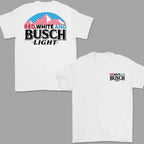 Red, White & Busch Light - Retro 4th of July Drinking Tee