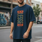Men's Plus Size Casual Crew Neck T-Shirt - Geometric-Pattern, Smooth Cotton Knit Fabric, Medium Stretch - Short Sleeve Tee for Leisure & Everyday Wear | Breathable Comfort Fit | Machine Washable