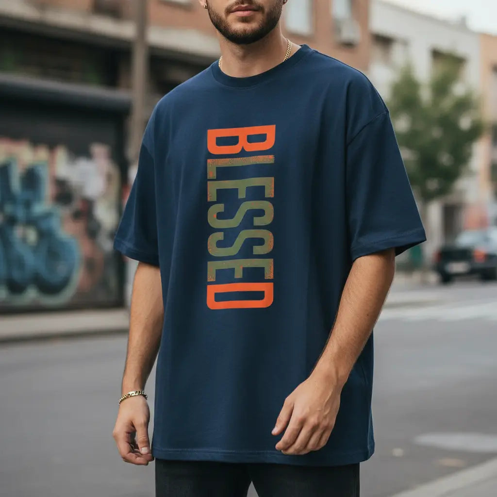 Men's Plus Size Casual Crew Neck T-Shirt - Geometric-Pattern, Smooth Cotton Knit Fabric, Medium Stretch - Short Sleeve Tee for Leisure & Everyday Wear | Breathable Comfort Fit | Machine Washable