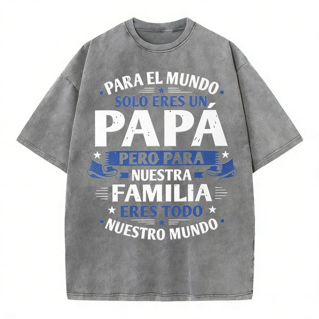 Father’s Day Shirt for Dad | Vintage Washed Cotton Graphic Tee | Papa Family Quote T Shirt Gift for Him
