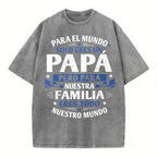 Father’s Day Shirt for Dad | Vintage Washed Cotton Graphic Tee | Papa Family Quote T Shirt Gift for Him