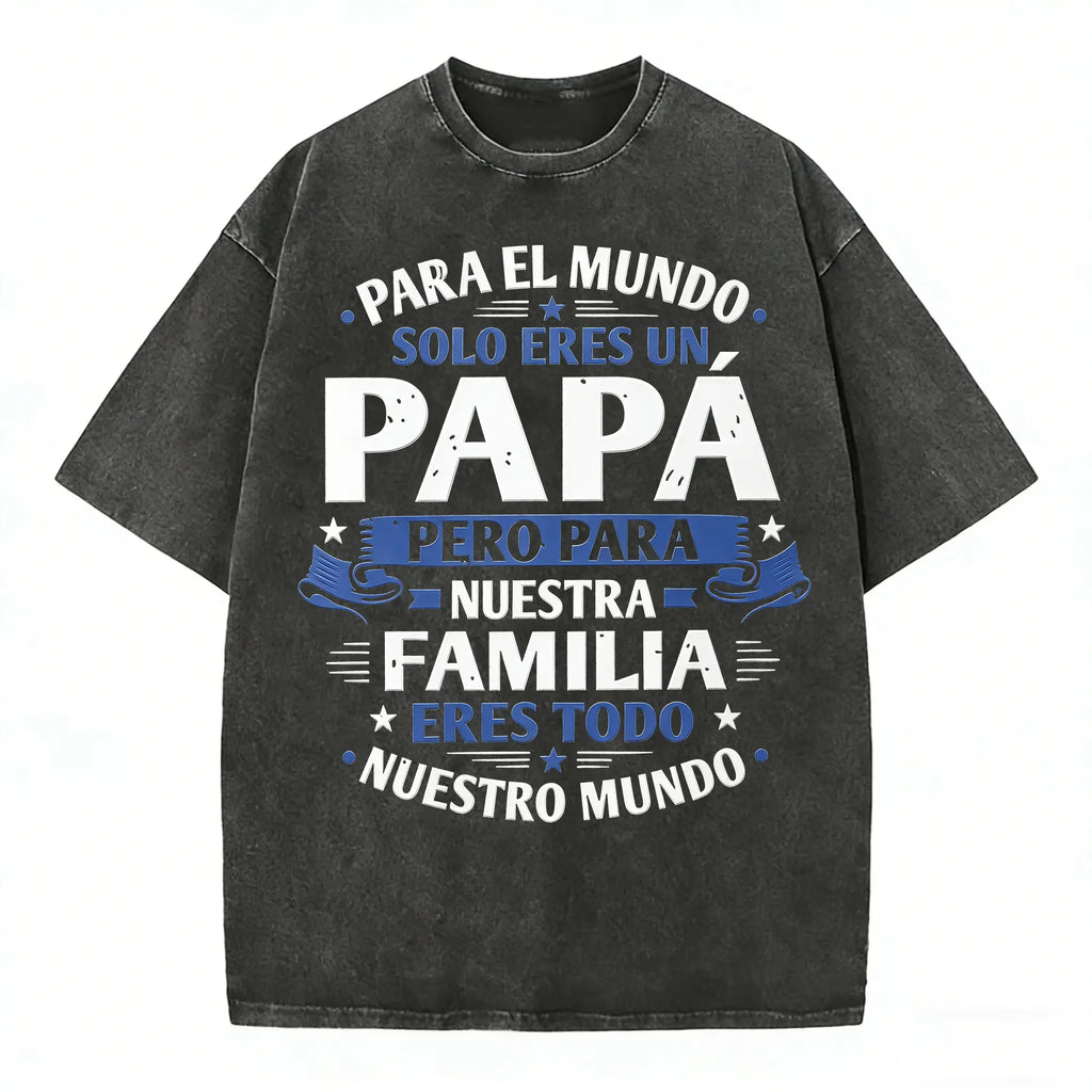 Father’s Day Shirt for Dad | Vintage Washed Cotton Graphic Tee | Papa Family Quote T Shirt Gift for Him