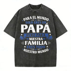 Father’s Day Shirt for Dad | Vintage Washed Cotton Graphic Tee | Papa Family Quote T Shirt Gift for Him
