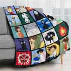 Studio Ghibli Anime Blanket  Soft Funny Throw Blanket Cozy Lightweight Plush Portable Cover Blanket For Sofa,Warm Gift For Birthday,Christmas,Multiple Blanket