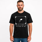 Men's Round Neck Short-Sleeve T-Shirt - Breathable Menswear Tee, Unisex Casual Streetwear Top with Funny Reproductive Cell Graphic & 'Very Old Picture of Me' Slogan for Summer Vibes, Outdoor Fun