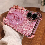 Guadalupe Rose Christian Phone Case, Shockproof iPhone & Samsung Cover with Lanyard