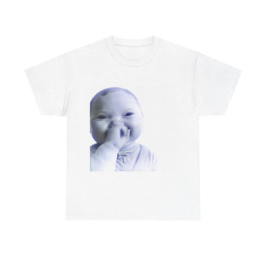 Viral AI Baby Laughing Meme Shirt – Tuff “Holding Back a Laugh” Tee, Funny Trend Y2K Streetwear Niche Baby Graphic T-Shirt