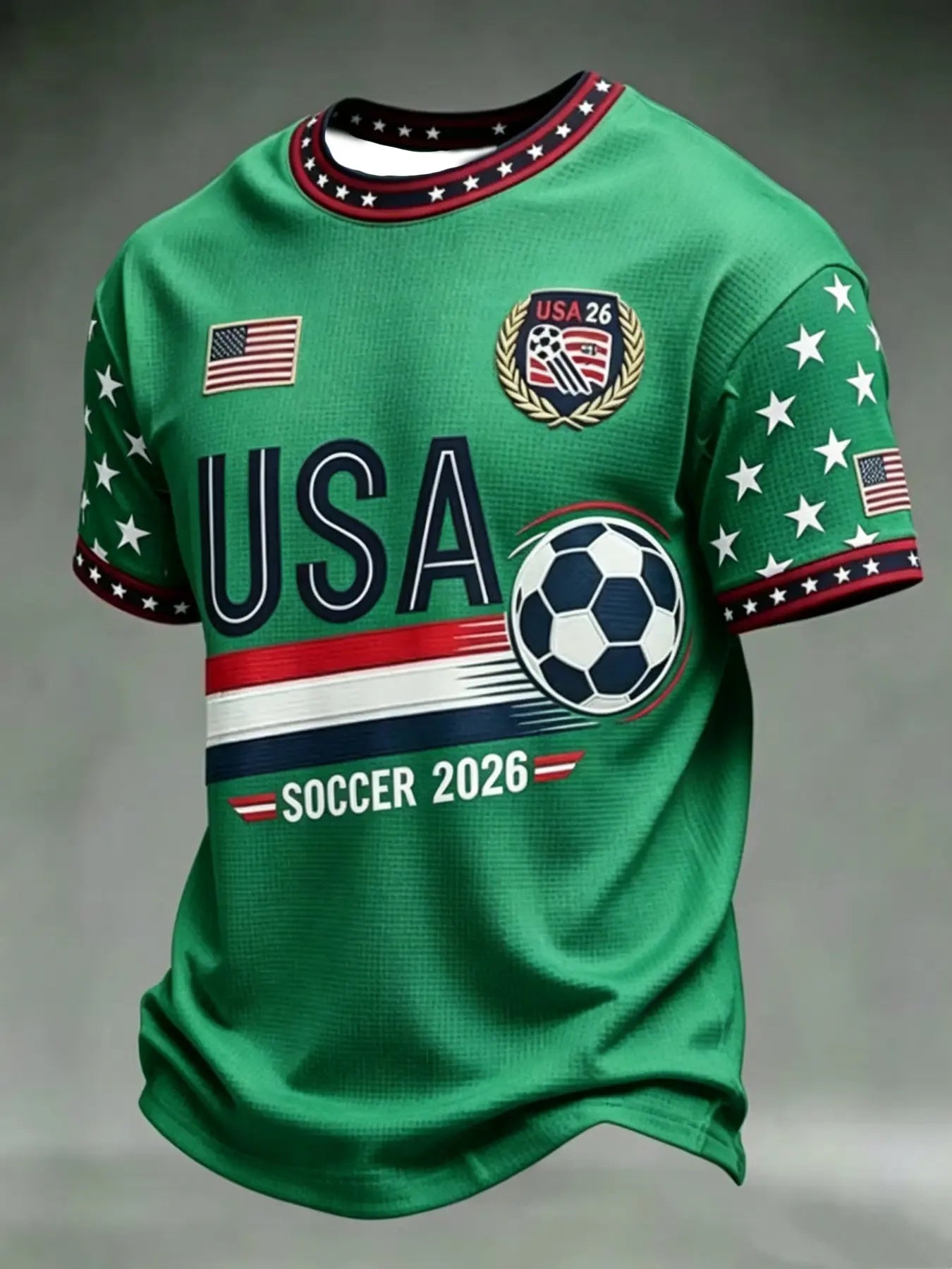 USA 2026 Soccer Fan Jersey - Men's Patriotic Summer Tee