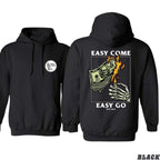 Rest Easy T-Shirt / Sweatshirt / Hoodie – Easy Come Easy Go Skelett-Design 