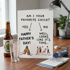 (5 x 7 inch)Funny Father's Day Card, Nursing Home Humor, Sibling Rivalry Card for Dad, Handmade Funny Card for Dad
