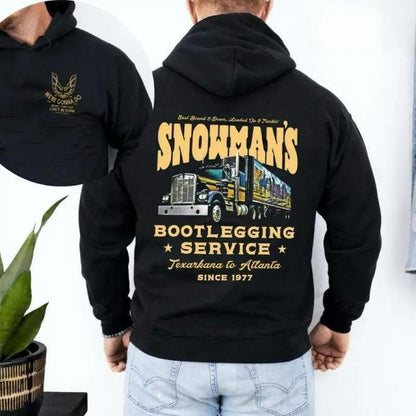 Snowman’s Bootlegging Service Hoodie, Smokey and The Bandit Sweatshirt, Funny Movie Fan T-shirt
