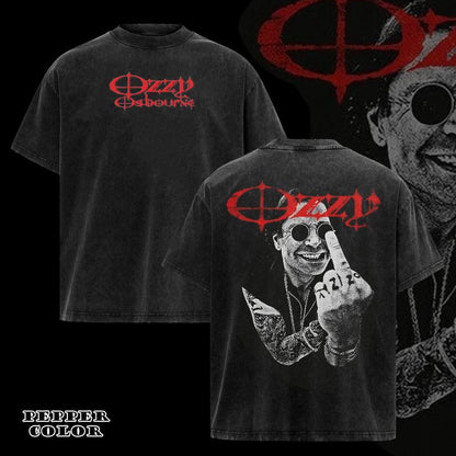 Vintage Ozzy OsBourne Middle Finger T-Shirt 2 Sided , Ozzy OsBourne tshirt