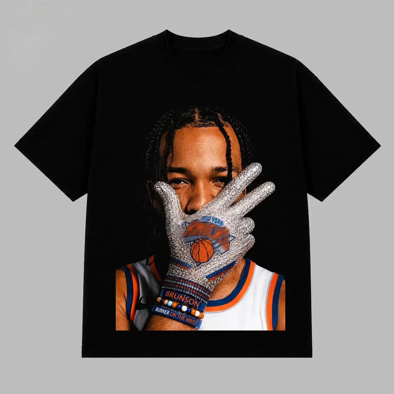 Jalen Brunson "Brunson Burner" Vintage Graphic T-Shirt - Retro Knicks Streetwear Tee for Basketball Fans
