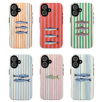 Mediterranean Sardine Aesthetic Striped Phone Cover