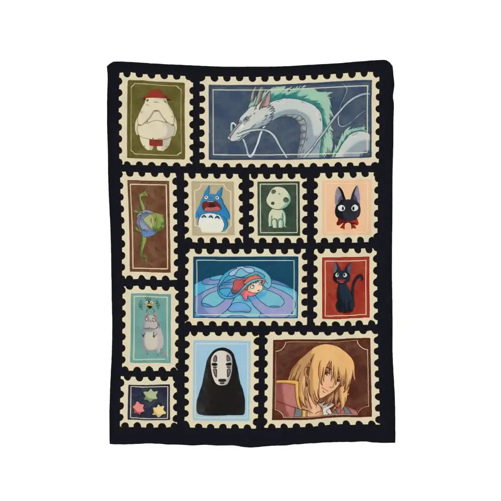 Studio Ghibli Anime Blanket  Soft Funny Throw Blanket Cozy Lightweight Plush Portable Cover Blanket For Sofa,Warm Gift For Birthday,Christmas,Multiple Blanket